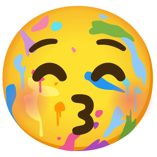 art kissing closed eyes