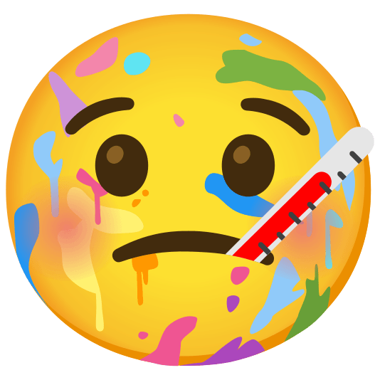 art face with thermometer