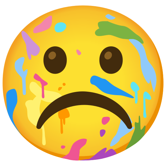 art white frowning face