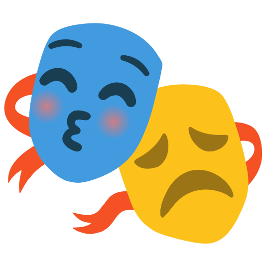 performing arts kissing closed eyes