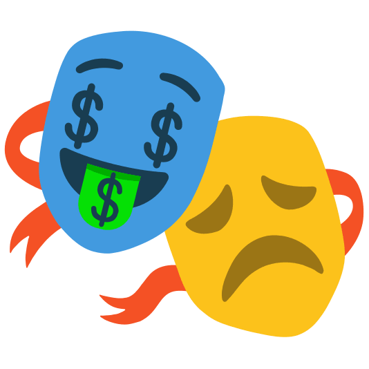 performing arts money mouth face