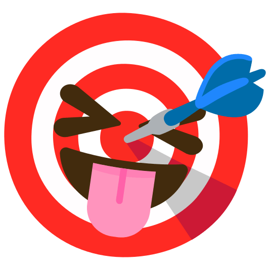 dart stuck out tongue closed eyes