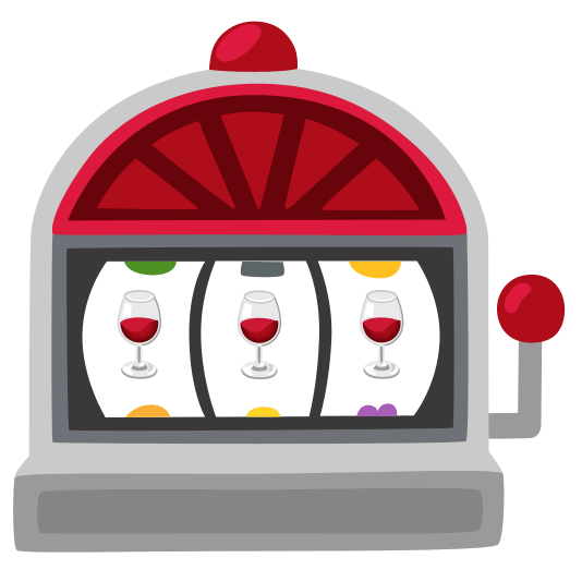slot machine wine glass