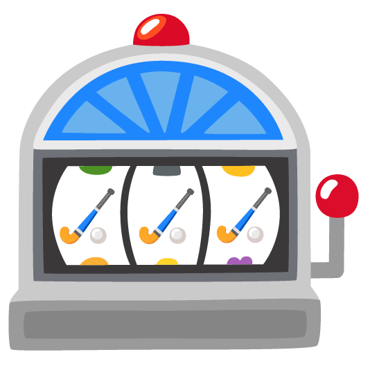 slot machine field hockey stick and ball