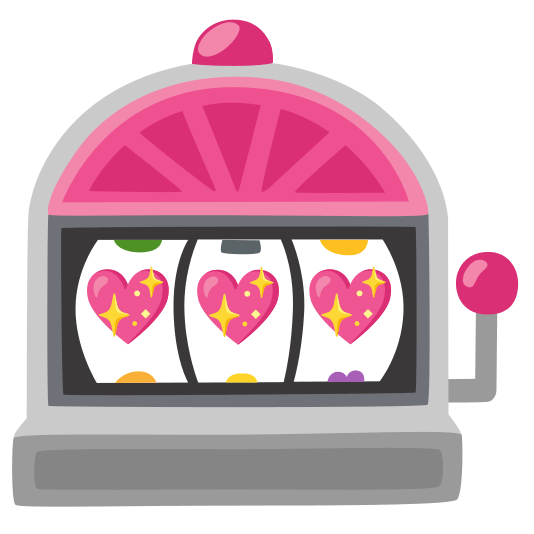 slot machine sparkling heart