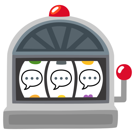 slot machine speech balloon