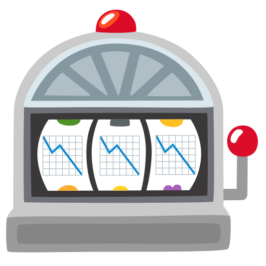 slot machine chart with downwards trend