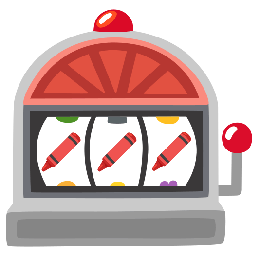 slot machine lower left crayon
