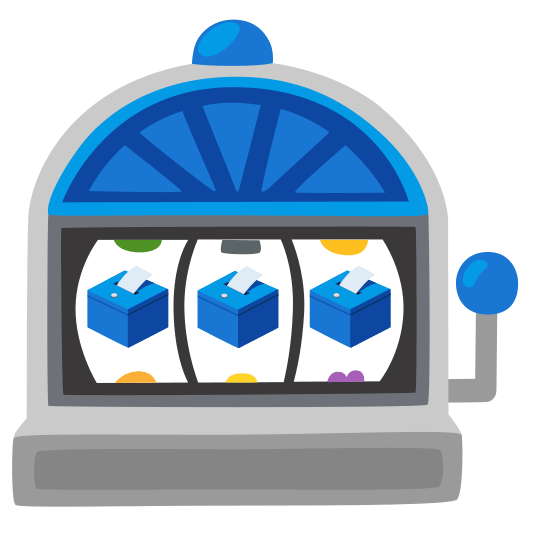 slot machine ballot box with ballot