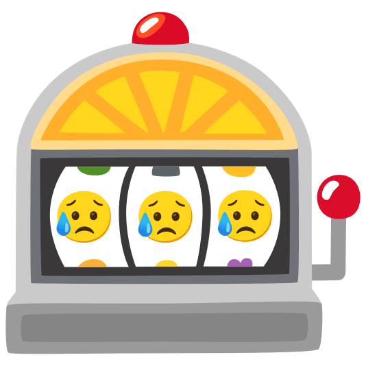 slot machine disappointed relieved