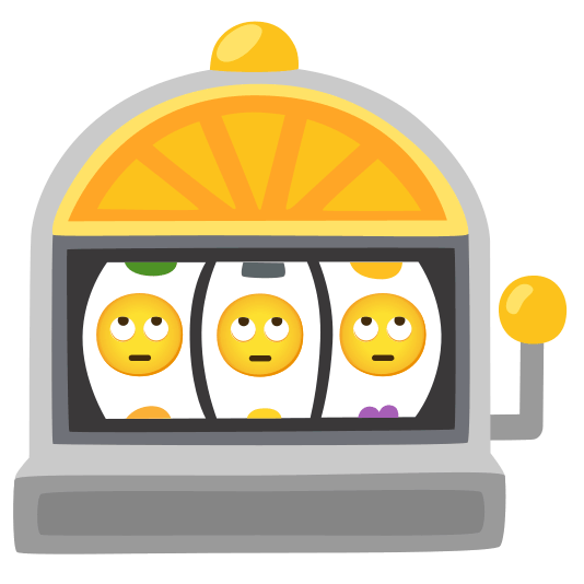 slot machine face with rolling eyes