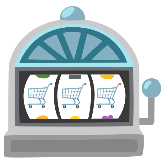 slot machine shopping trolley