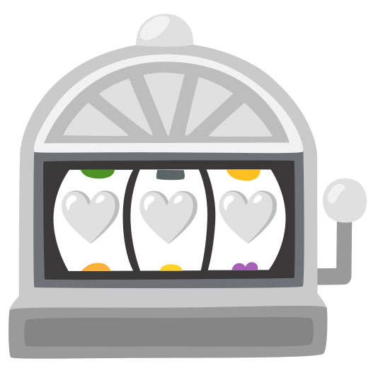 slot machine white heart