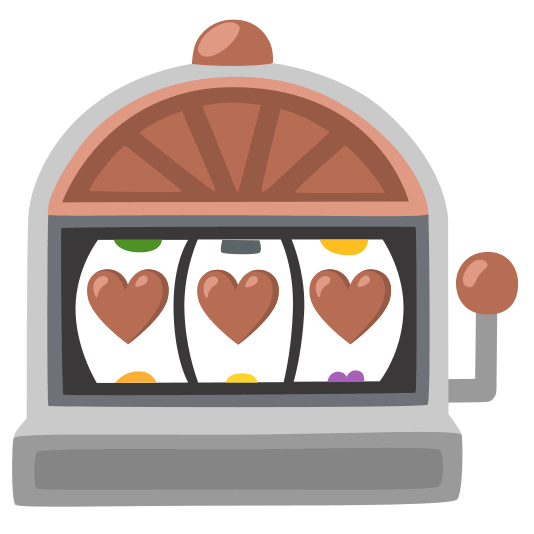 slot machine brown heart