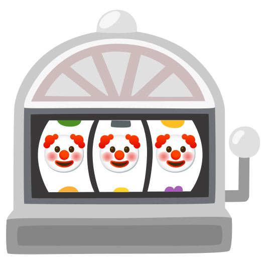 slot machine clown face