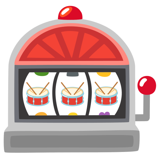 slot machine drum with drumsticks