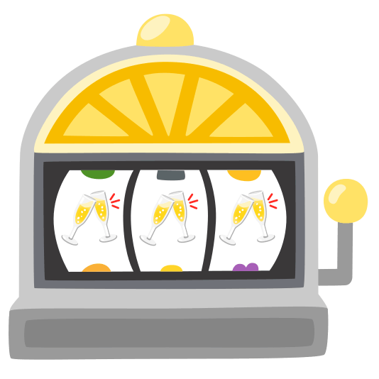 slot machine clinking glasses