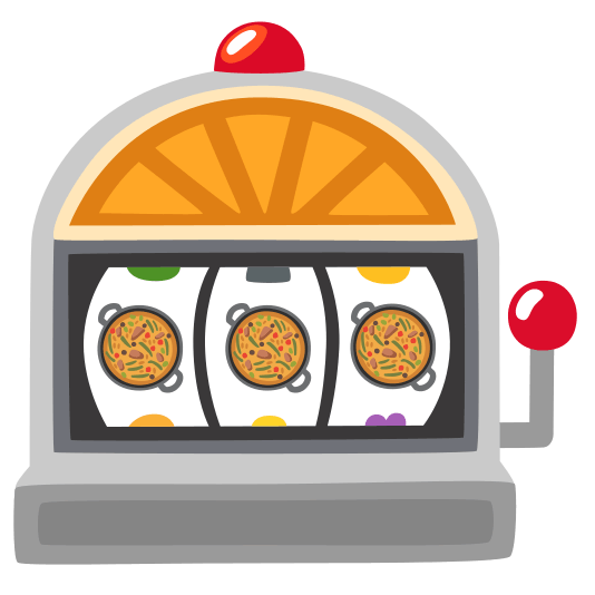 slot machine shallow pan of food
