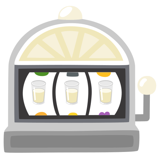 slot machine glass of milk