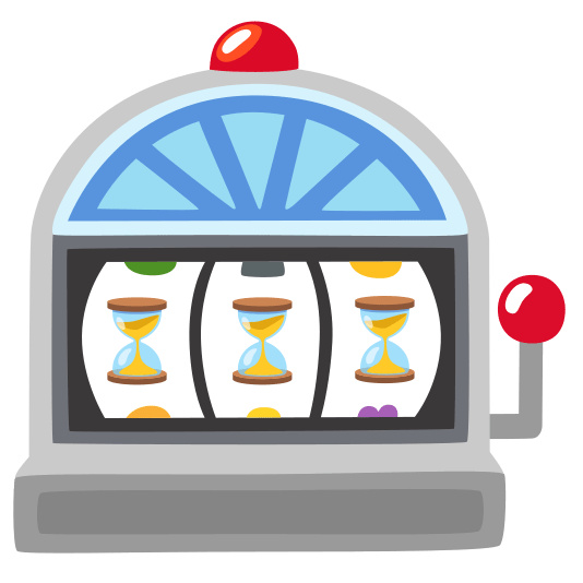 slot machine hourglass flowing sand