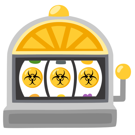 slot machine biohazard sign