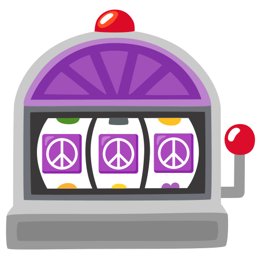slot machine peace symbol