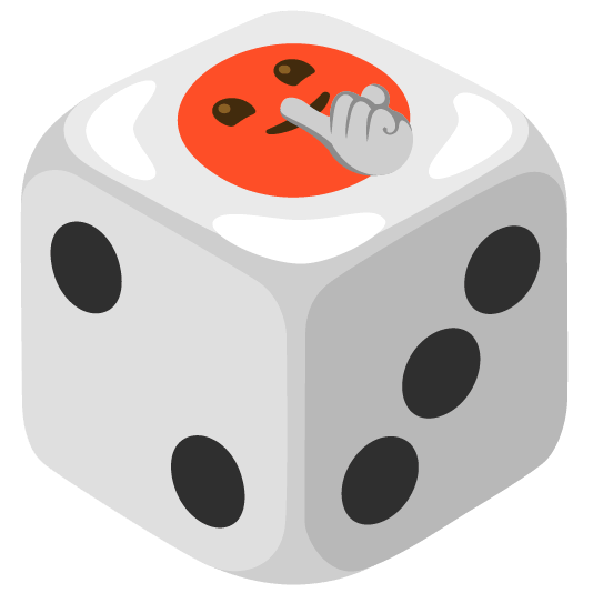 game die shushing face