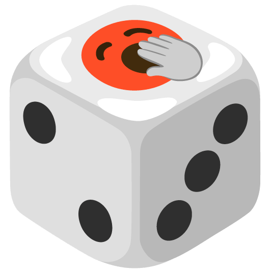 game die yawning face