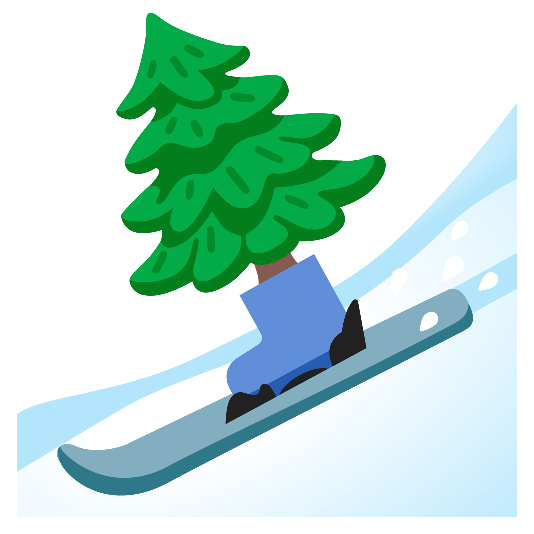 ski evergreen tree