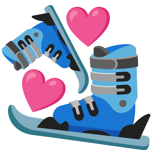 ski revolving hearts