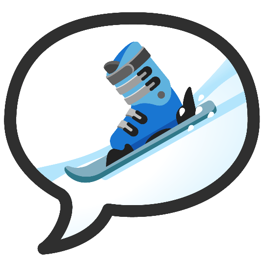ski speech balloon