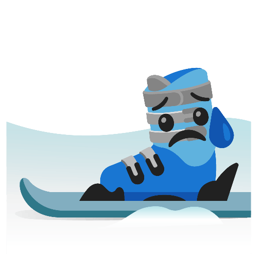 ski disappointed relieved