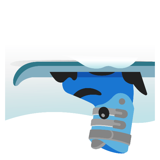 ski upside down face