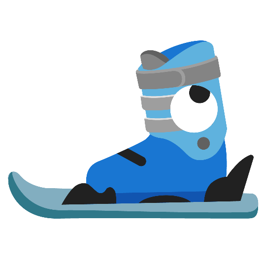 ski face with rolling eyes