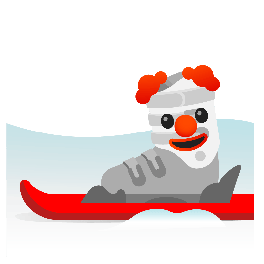 ski clown face