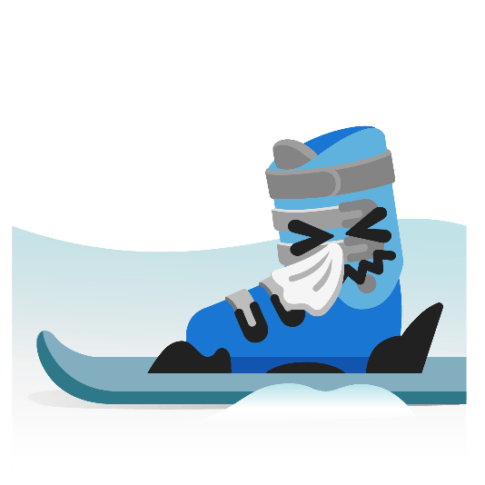 ski sneezing face
