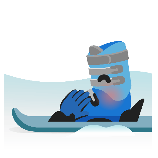 ski face with hand over mouth