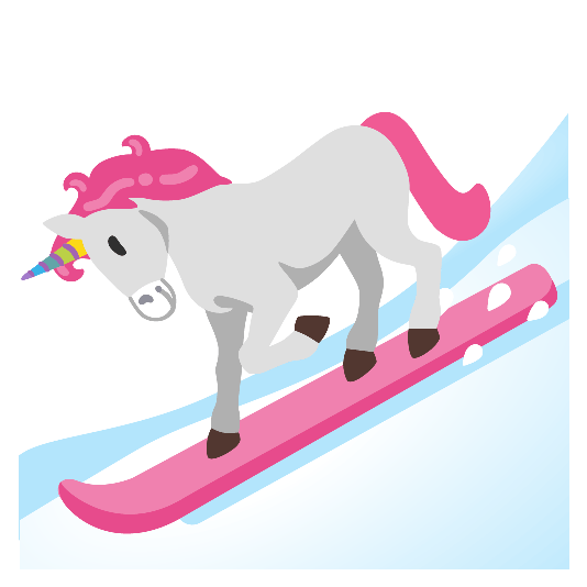 ski unicorn face