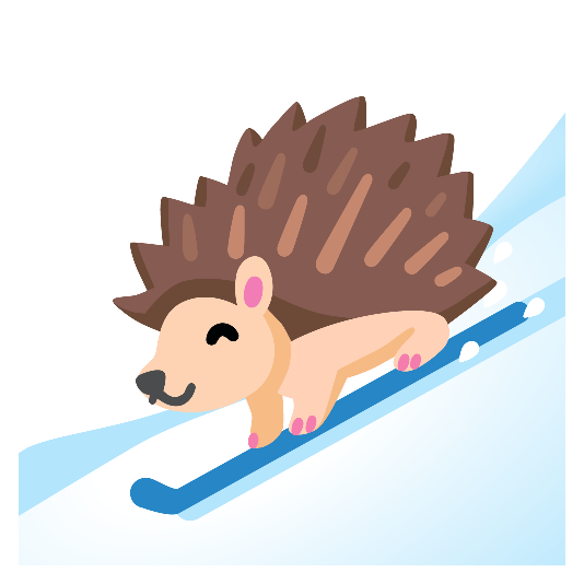 ski hedgehog