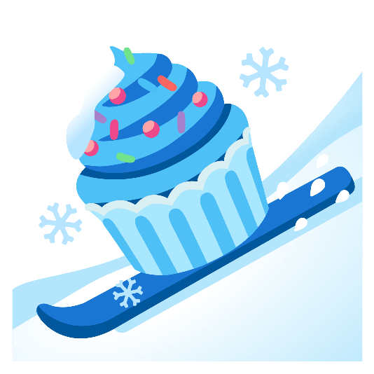 ski cupcake