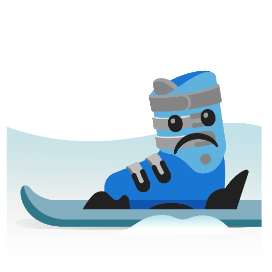 ski white frowning face