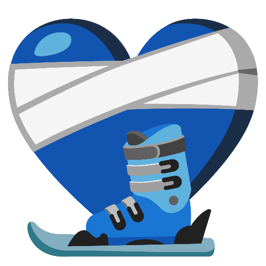 ski mending heart