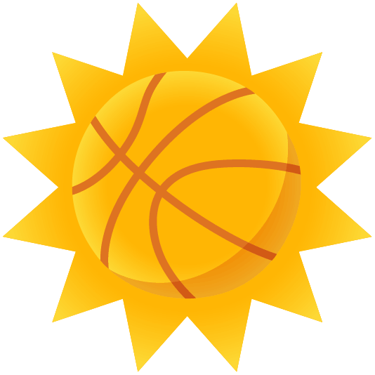 basketball sun with face
