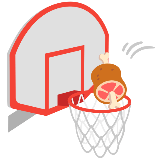basketball meat on bone
