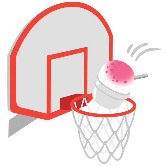 basketball shaved ice