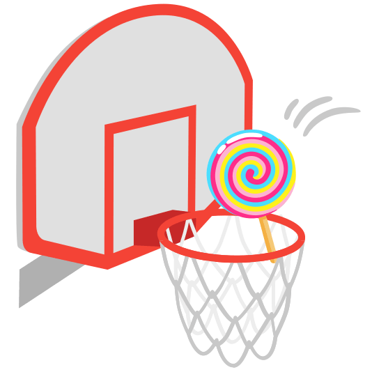 basketball lollipop