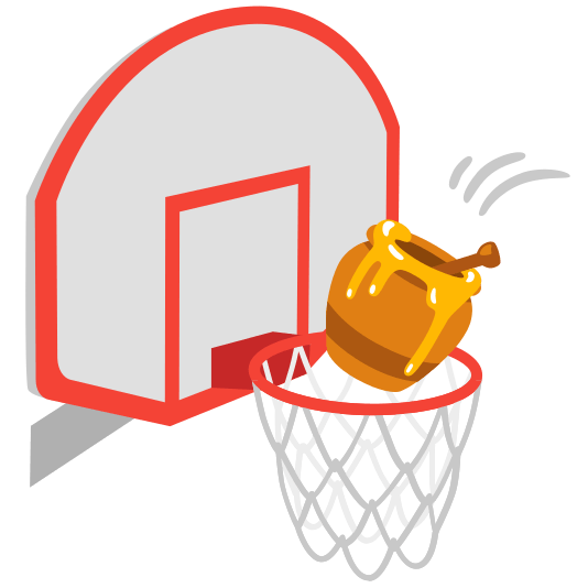basketball honey pot