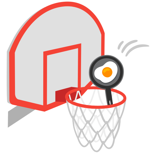 basketball fried egg