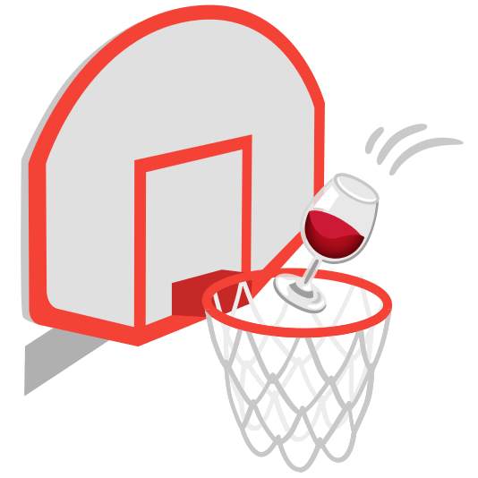 basketball wine glass