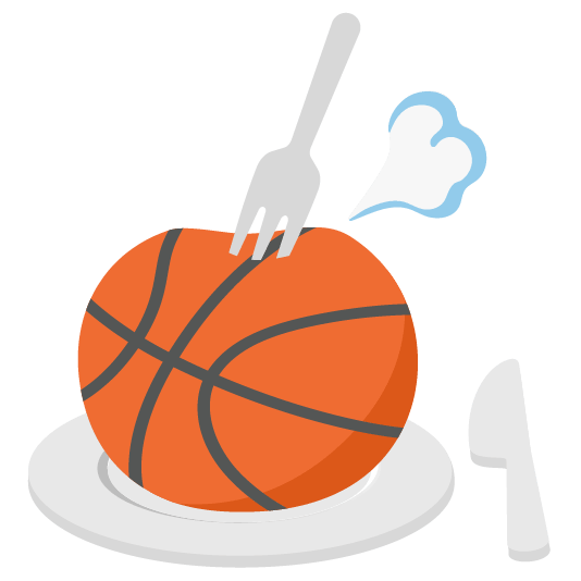 basketball knife fork plate